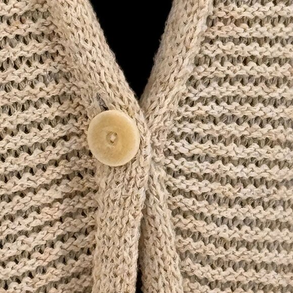 Coldwater Creek Cardigan Sweater Womens S Beige Knit 3D Knit Cottage Granny Core - Picture 7 of 8